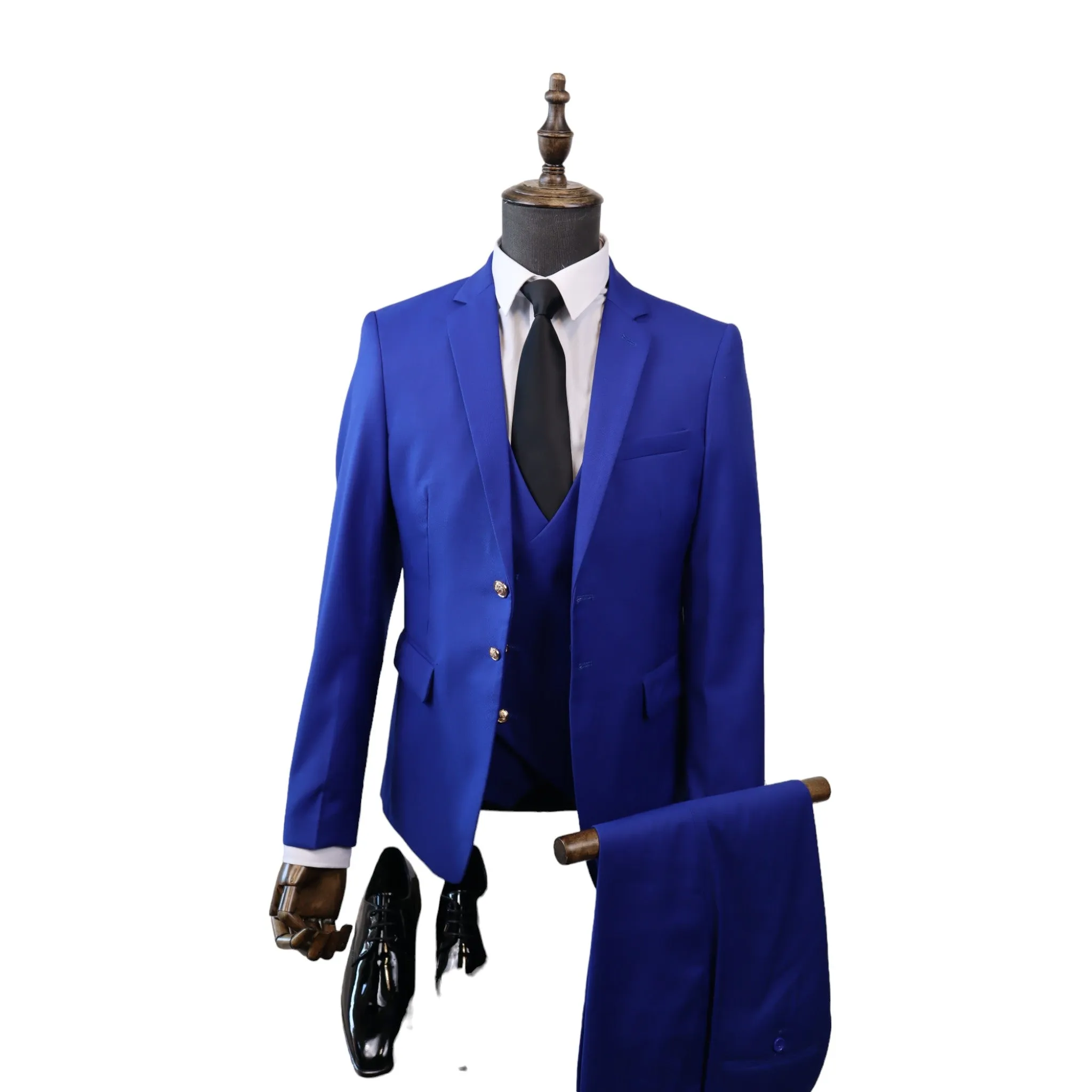 Mens Tailored Royal Blue 3PC Suit