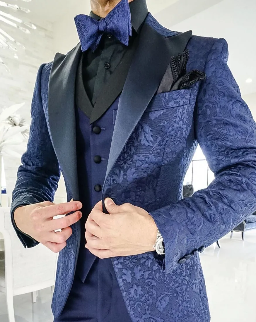 Navy Blue Fiore Jacket