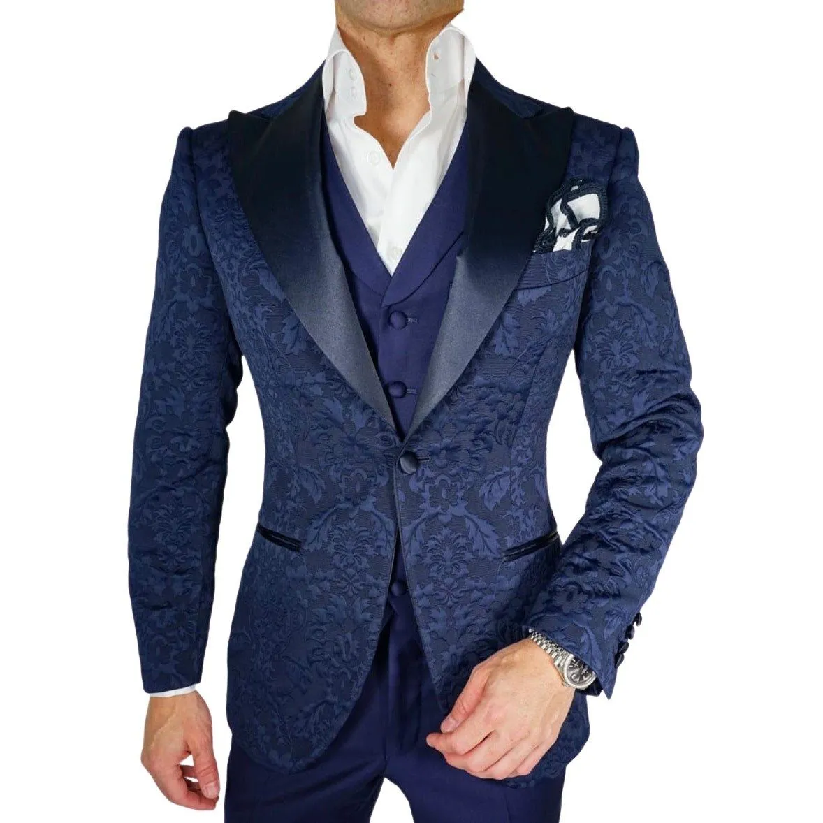 Navy Blue Fiore Jacket