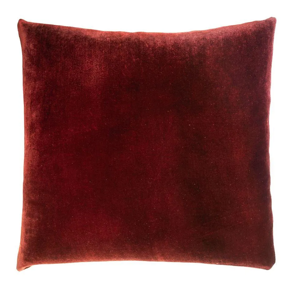 Paprika Ombre Velvet Pillow by Kevin O'Brien Studio