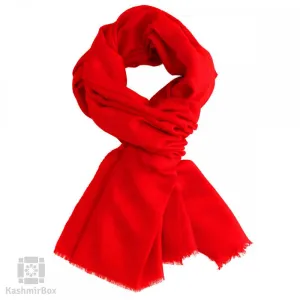 Plain Red Woolen Stole