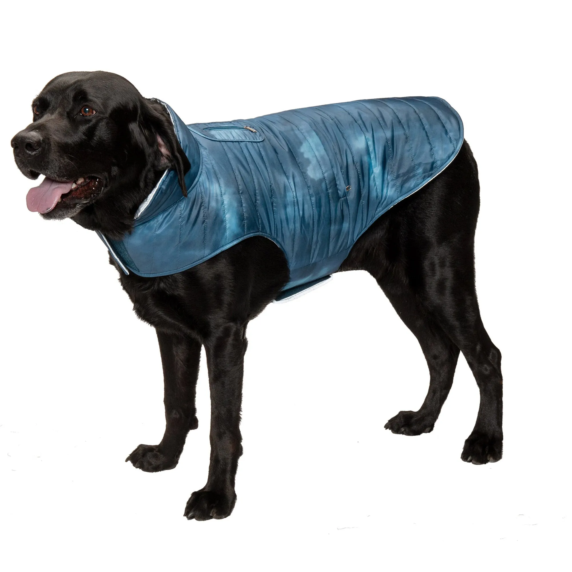 Reversible Reflective Puffer Dog Coat