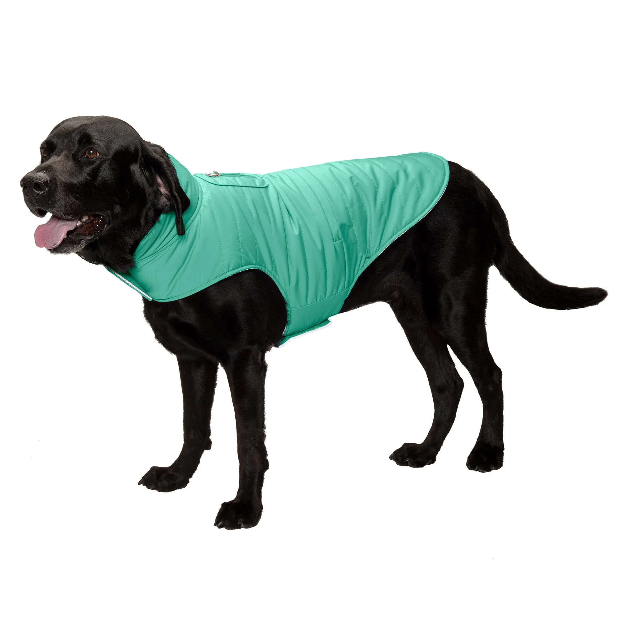 Reversible Reflective Puffer Dog Coat