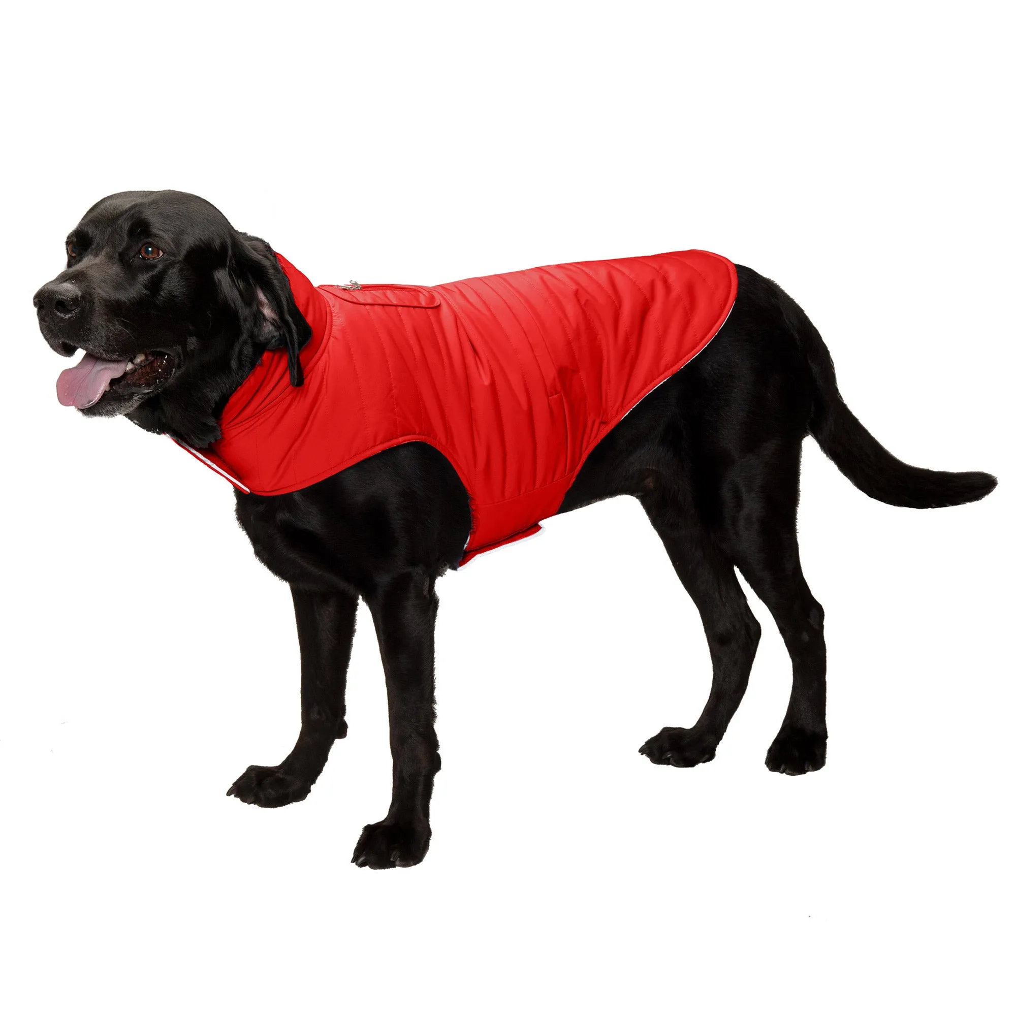 Reversible Reflective Puffer Dog Coat