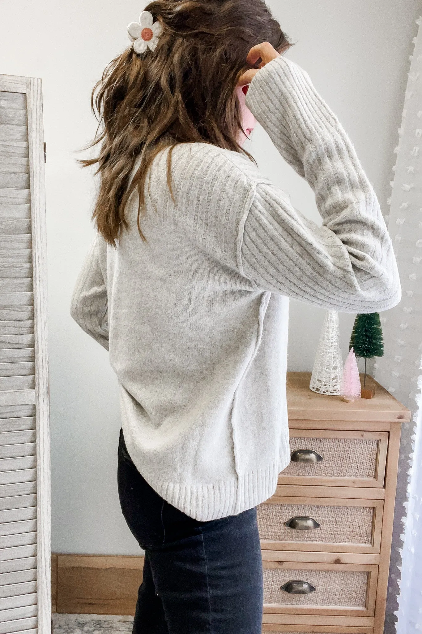 Ribbed Seam Sweater