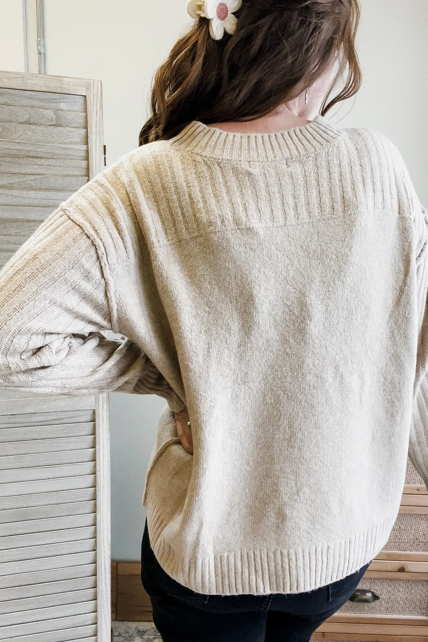 Ribbed Seam Sweater