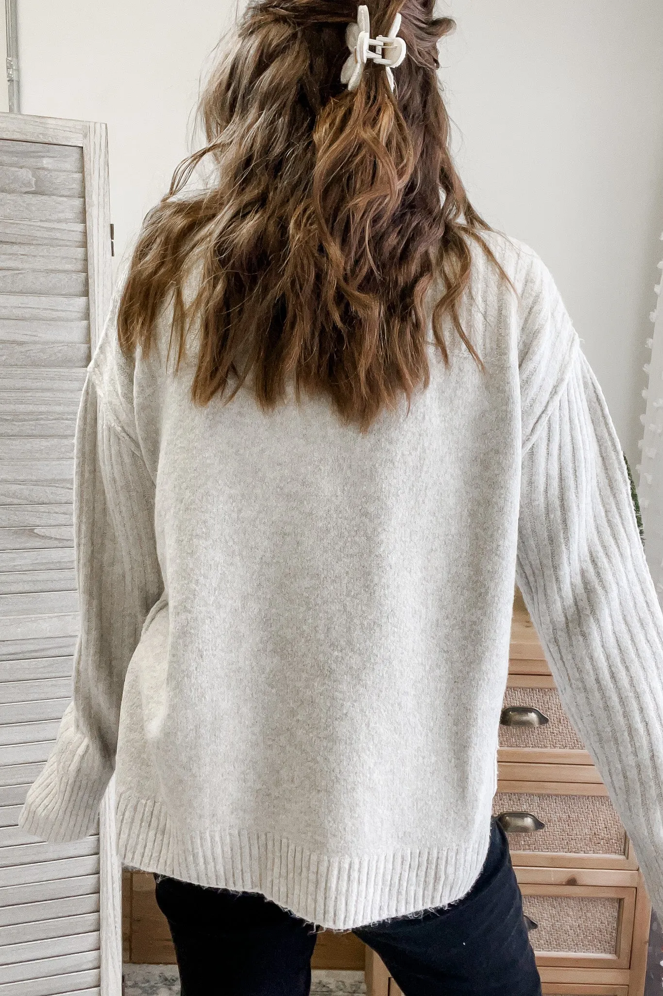 Ribbed Seam Sweater