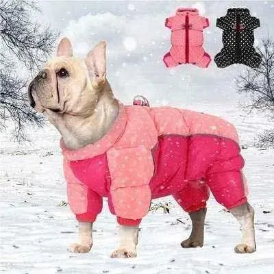 Rose Gold Reflective Winter Dog Coat