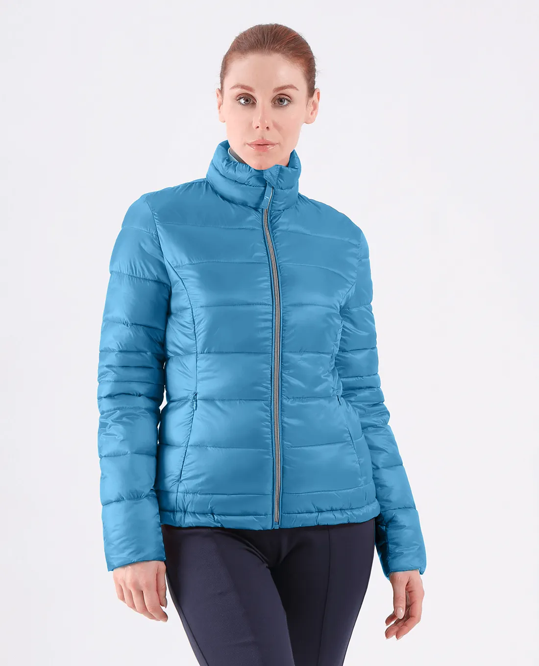 SIZE 8 - CHERVO Marbles Faux Down Jacket Teal