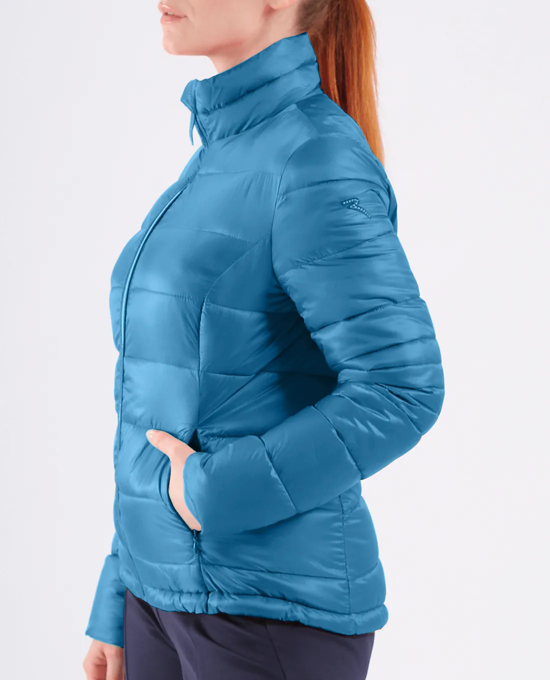 SIZE 8 - CHERVO Marbles Faux Down Jacket Teal