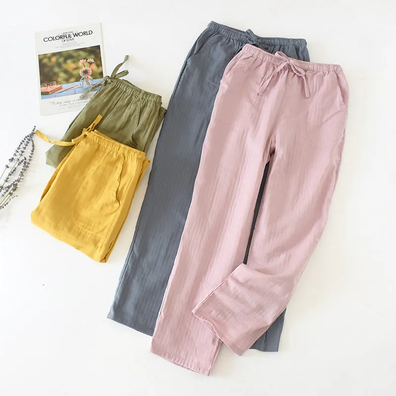 Spring and Autumn Muji Couple Pajamas