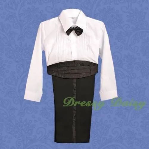 ST001A Boys' 5 Pcs Set Tail Formal Tuxedo Suits Christening Outfit Pageboy Size 9 Months - 8