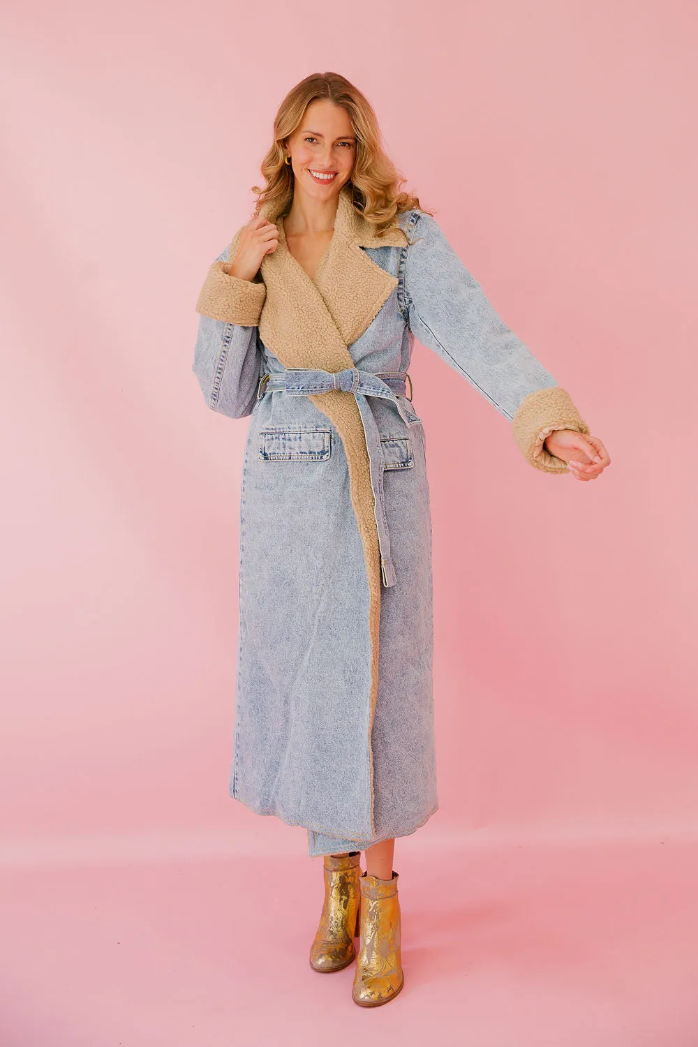 STAY COZY DENIM COAT