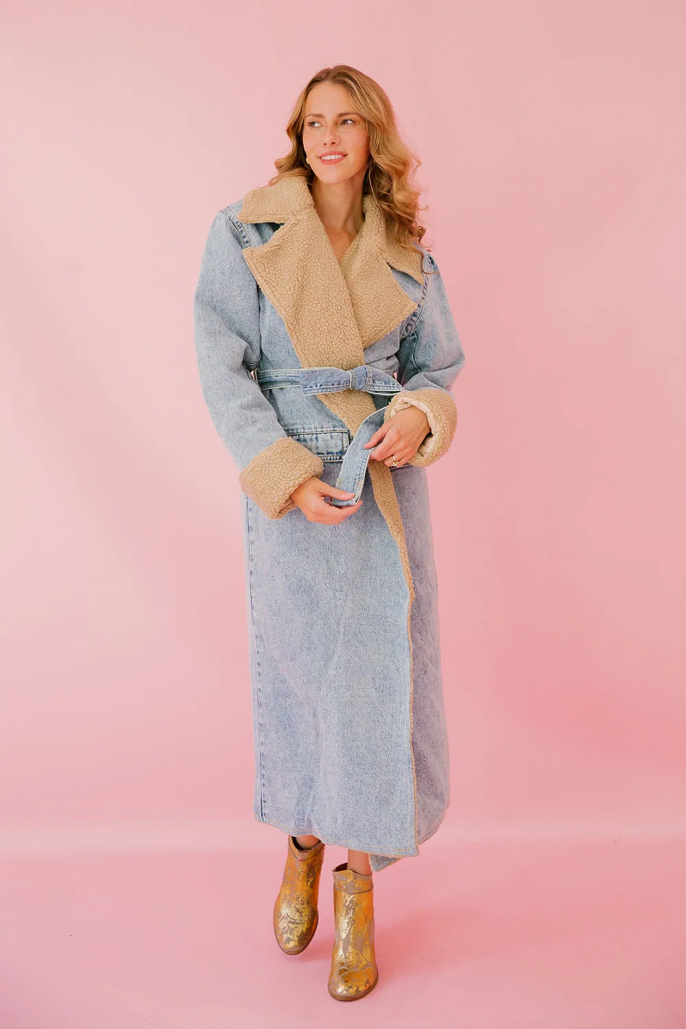 STAY COZY DENIM COAT