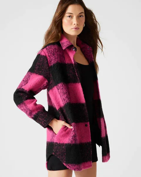 The Eldridge Shirt Jacket by Steve Madden - Hot Pink