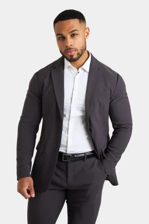 True Athletic Fit Tech Suit Jacket in Slate Grey