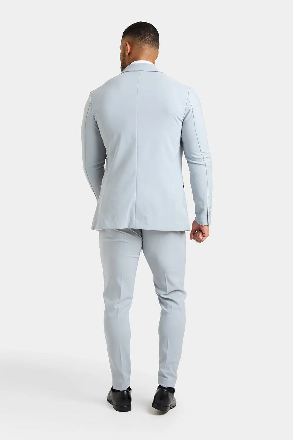 True Muscle Fit Tech Suit Jacket in Light Grey