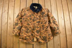 Vintage 1980s Duck Camo Hunting Jacket