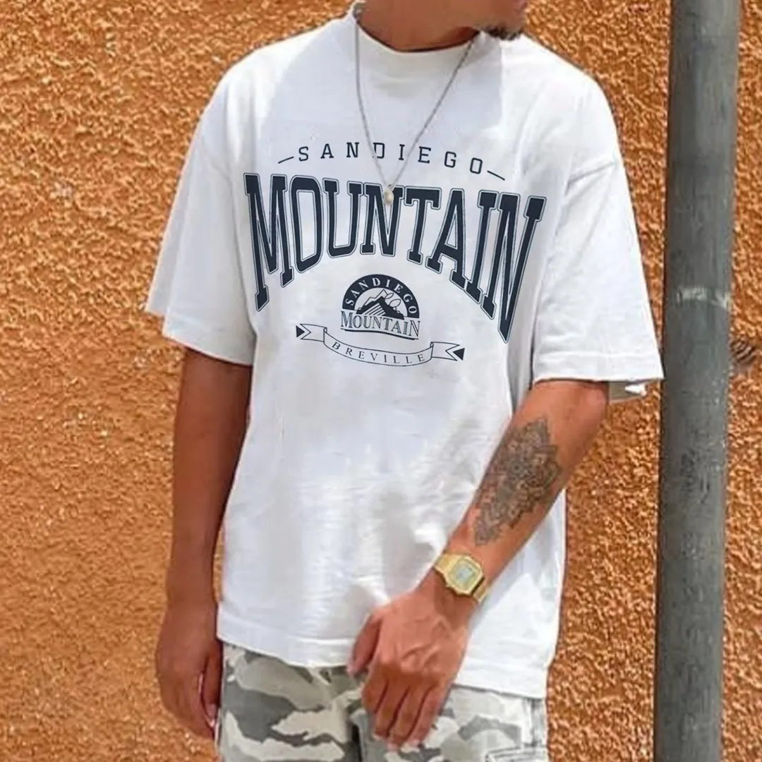 Vintage Mountain Print T-Shirt