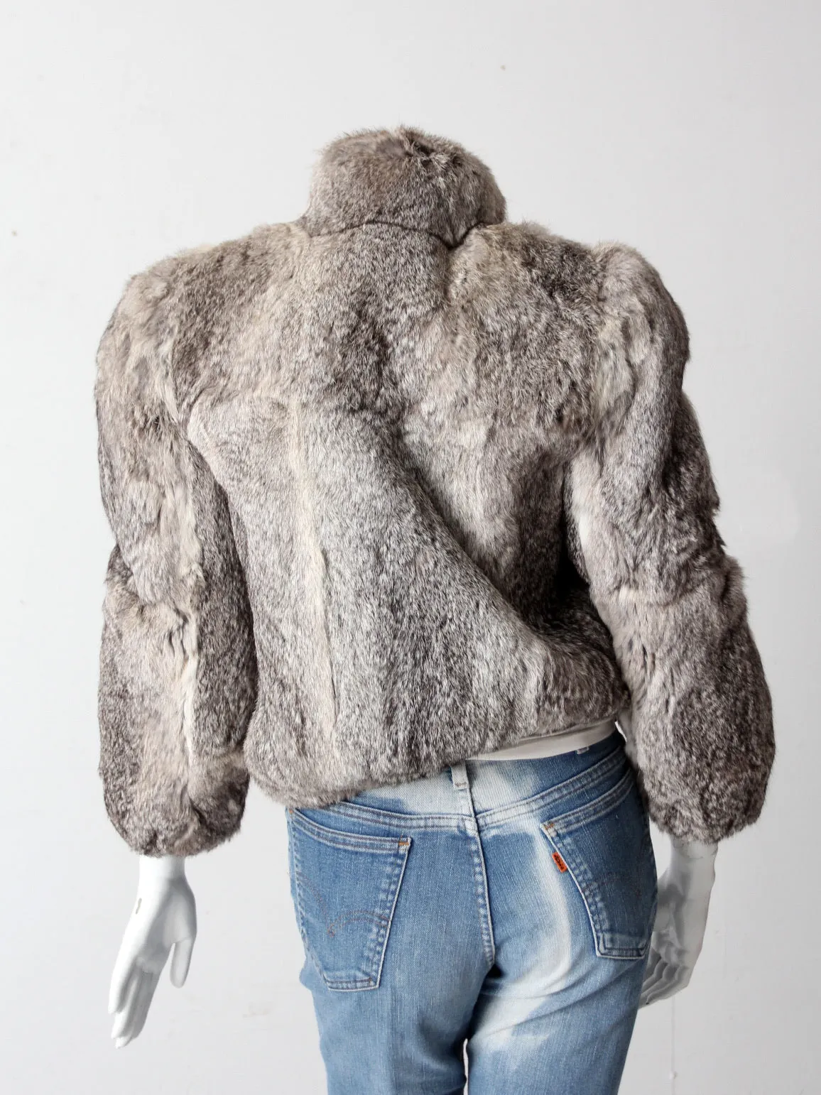 vintage rabbit fur coat