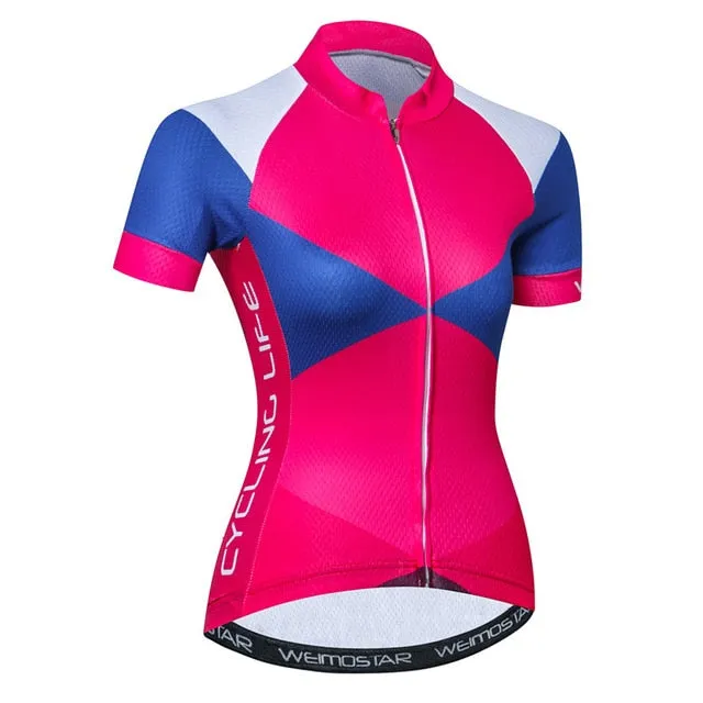 Weimostar 2018 Cycling Jersey Women Breathable Cycling Clothing Quick Dry Bicycle Clothes Pro Team Racing mtb Bike Jersey Shirt