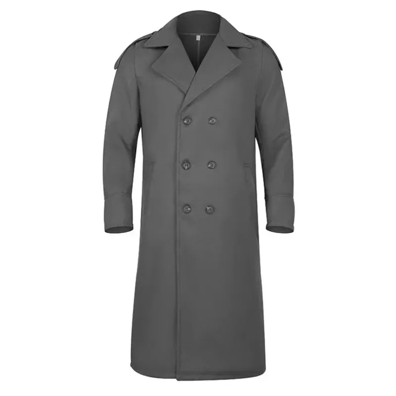 Wiaofellas  -  European and American Autumn and Winter New Men's Long Woolen Coat Extra Long Over Knee Coat