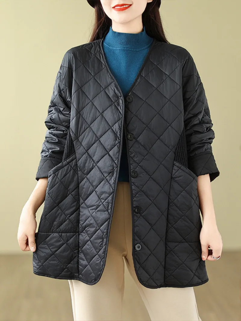 Women's Elegant Cashmere Loose Large Size Coat