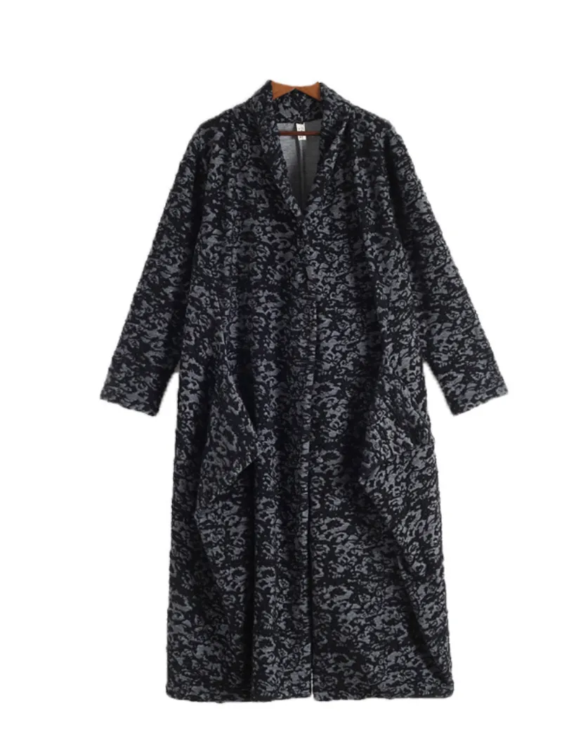 women's spring and autumn open style cardigan coat dress with side pockets