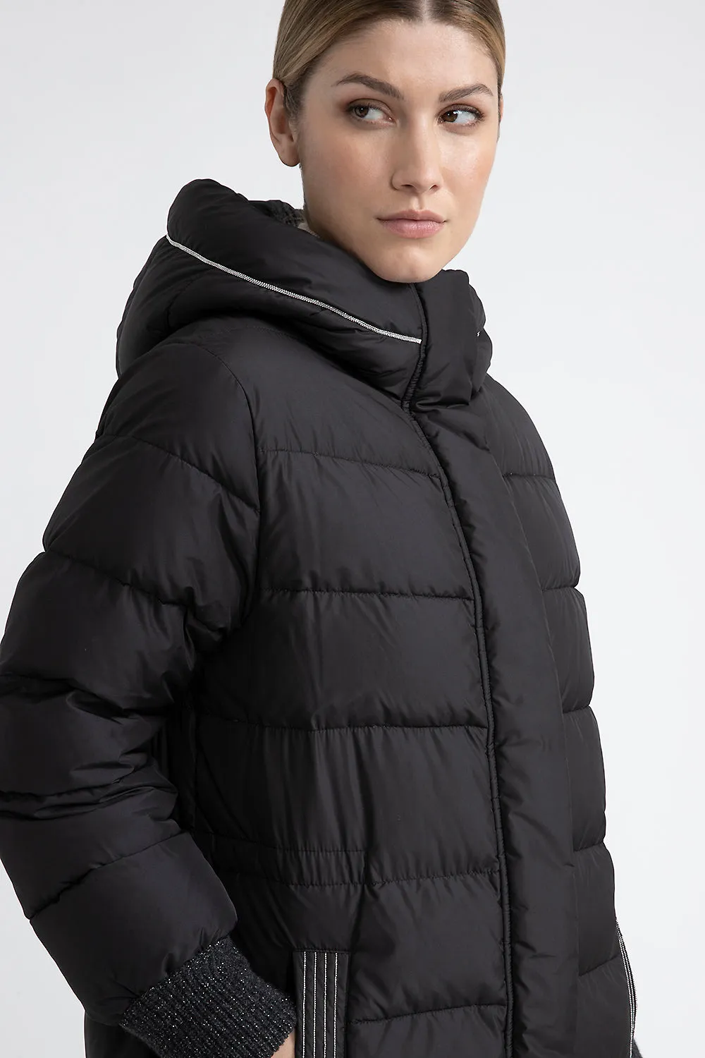 WR peachskin microfibre down jacket