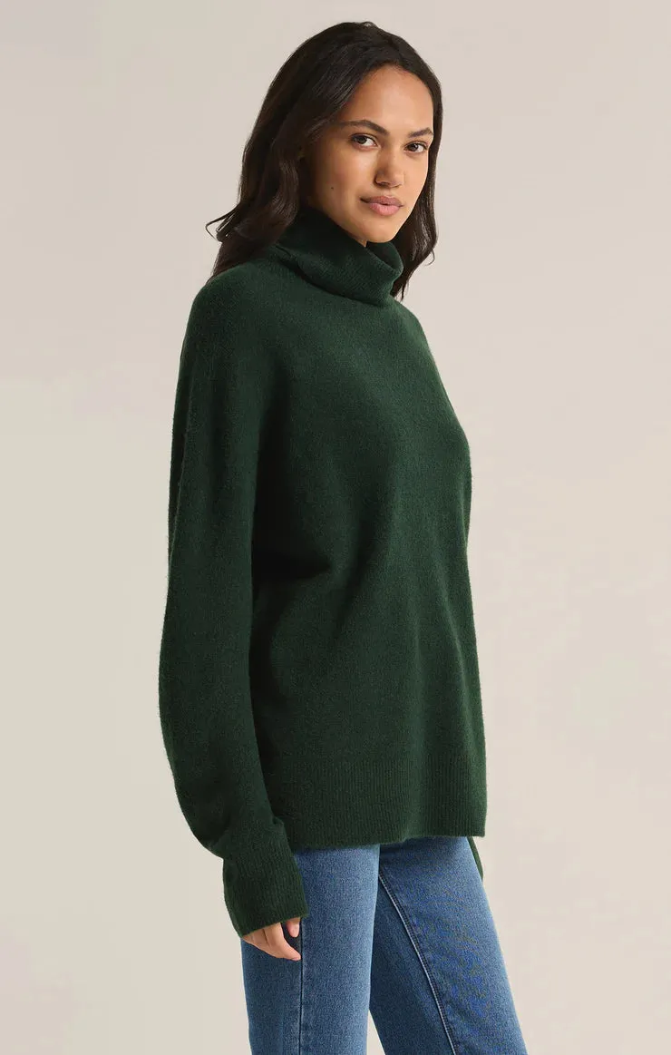 ZSU Green Richie Turtleneck Sweater